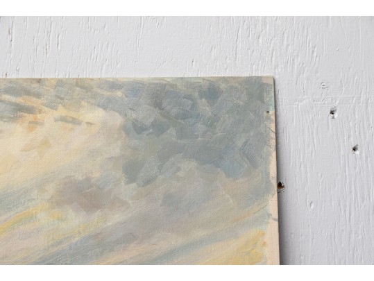 William A. Drake (1891-1979), Oil On Canvas Board Sunset Landscape - Unframed