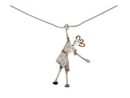 James Letourneau (American [IL], B. 1970) Handmade Sterling Silver Pendant Necklace