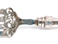 Antique Sterling Silver Ornate Serving Fork, Sheffield England, 1890, Henry Wilkenson