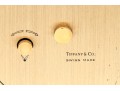 Tiffany & Co. Handsome Brass Desk Clock, White Dial