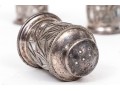 Four Sterling And Glass Bamboo Spice Shakers