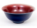 Beautiful 19th-20th Century Sang De Bouef Interior Glazed Bowl, Blue Glazed Exterior