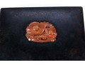 Japanese Yamanaka Box With Gorgeous Carved Chalcedony Flower
