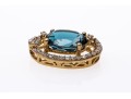 Striking London Blue Topaz, 10K Gold And Diamond Pendant