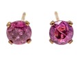 Simple 14K Pink Sapphire Stud Earrings