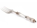 Antique Sterling Silver Ornate Serving Fork, Sheffield England, 1890, Henry Wilkenson