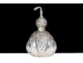 Pretty Antique English Sterling Silver And Cut Crystal Perfume Bottle, Circa 1902