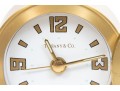 Tiffany & Co. Handsome Brass Travel Clock, White Dial