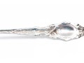 Sterling Silver Lovely Vintage Pierced Flower Motif Serving Fork And Spoon