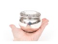 Bigelow & Kennard Beautiful Antique Sterling Silver Powder Jar, Cherub Motifs