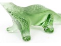 Lalique, France Charming Green Textured Glass Lizard Figure