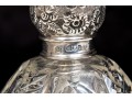 Pretty Antique English Sterling Silver And Cut Crystal Perfume Bottle, Circa 1902