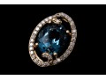 Striking London Blue Topaz, 10K Gold And Diamond Pendant
