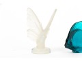 Charming Blue Green Lalique Fish, Boxed, With Sabino Iridescent Glass Butterfly