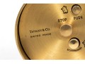 Tiffany & Co. Handsome Brass Travel Clock, White Dial