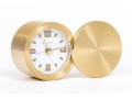 Tiffany & Co. Handsome Brass Travel Clock, White Dial