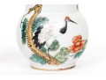 Lovely Famille Rose Cylindrical Vase With Zhadao Form Crane Vase