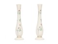 Pair Of Sweet Lenox China Rosebud Motif Bud Vases