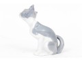 Charming Pair Of Lladro Figurines, Including A Winsome Cat And Shepherdess