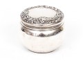 Bigelow & Kennard Beautiful Antique Sterling Silver Powder Jar, Cherub Motifs