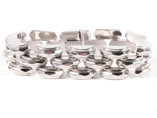 18k White Gold Link Bracelet