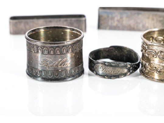Variety Of Sterling Silver Napkin Rings