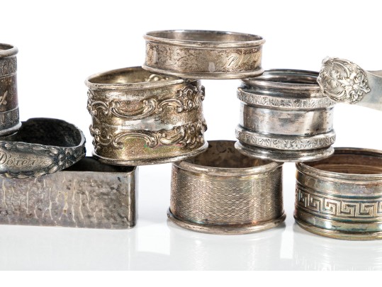 Variety Of Sterling Silver Napkin Rings
