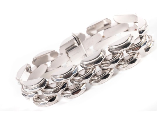 18k White Gold Link Bracelet