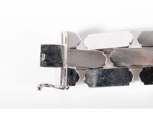 18k White Gold Link Bracelet