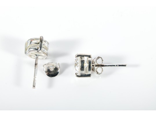 Sterling Silver And Moissanite Earrings And Bracelet