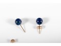 14k Yellow Gold Sodalite Stud Earrings