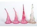 Venetian Overshot Pink Glass Epergne