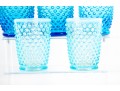 Collection Of Blue Hobnail Depression Glass Tumblers