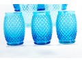 Collection Of Blue Hobnail Depression Glass Tumblers