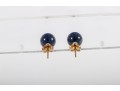 14k Yellow Gold Sodalite Stud Earrings