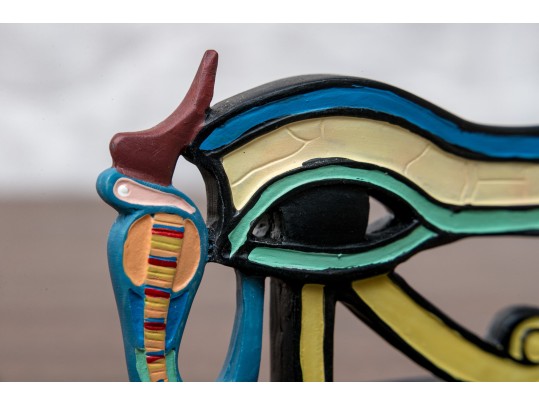 Summit Collection Carved And Painted Wood, “Eye Of Ra”
