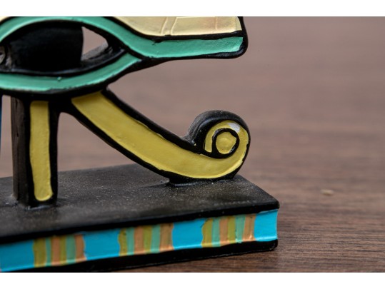 Summit Collection Carved And Painted Wood, “Eye Of Ra”