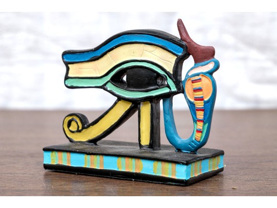 Summit Collection Carved And Painted Wood, “Eye Of Ra”