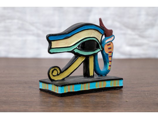 Summit Collection Carved And Painted Wood, “Eye Of Ra”