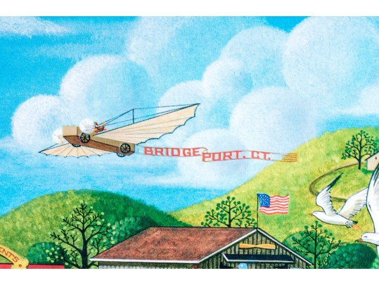 Lot Of Eleven Unframed Bridgeport Posters, Prints And A Map