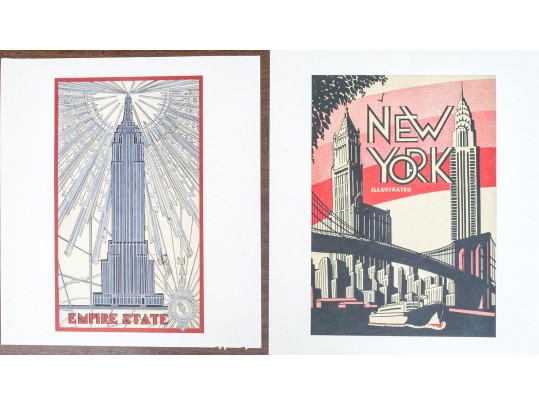 Collection Of Twelve NYC Related Prints On Paper