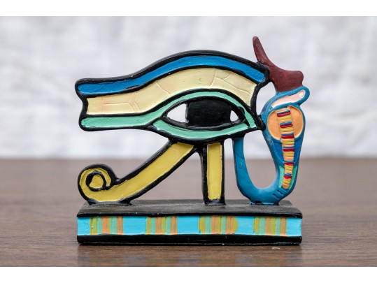 Summit Collection Carved And Painted Wood, “Eye Of Ra”