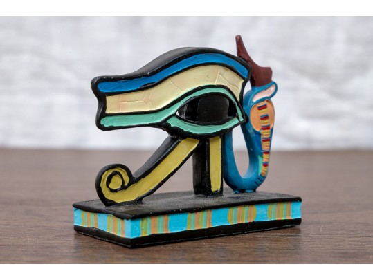 Summit Collection Carved And Painted Wood, “Eye Of Ra”