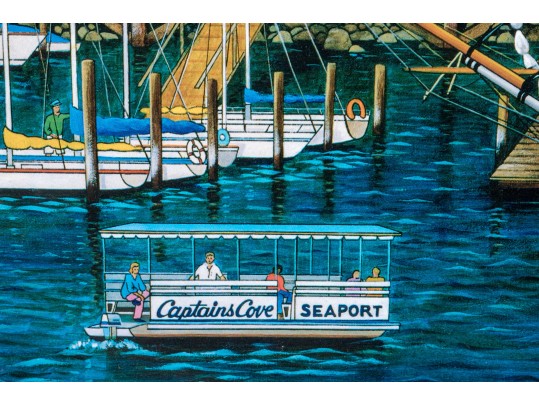 Lot Of Eleven Unframed Bridgeport Posters, Prints And A Map