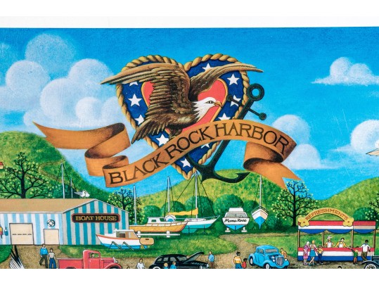 Lot Of Eleven Unframed Bridgeport Posters, Prints And A Map