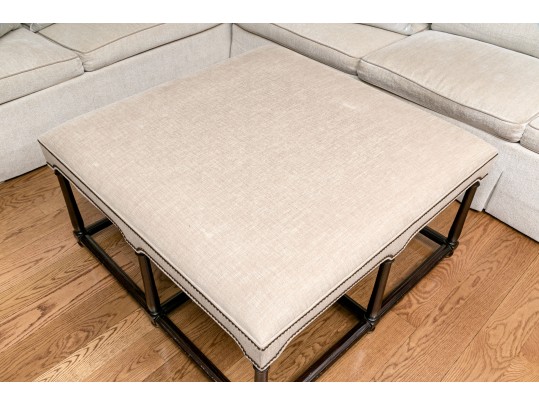 Hickory Chair Dark Walnut Finish “Cocktail Ottoman”