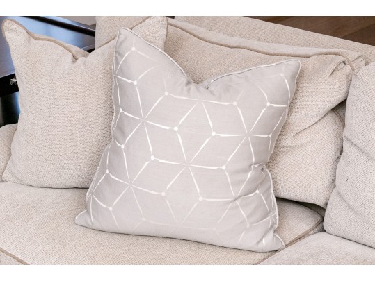 Hickory Chair Down Filled Three Seat Sofa With Two Accent Custom Pillows