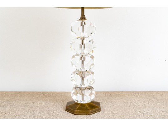 Acrylic Faux Crystal Faceted Table Lamp