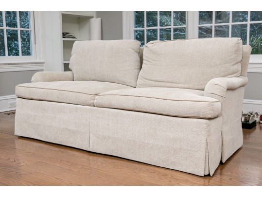 Hickory Chair Beige Upholstered Love Seat
