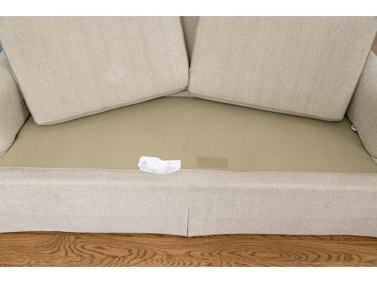 Hickory Chair Beige Upholstered Love Seat